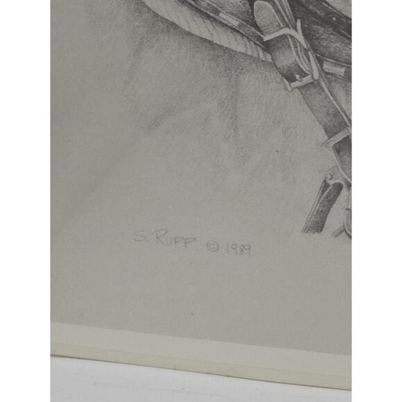 Sue Rupp Horses Pencil Drawing ‘The Girls' Signed Numbered 295/950 - Picture 3 of 10
